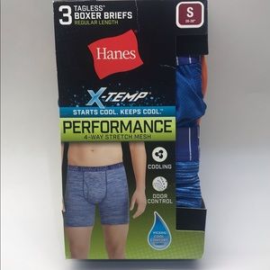 Hanes 3 Pack Tagless Boxer Briefs Size S